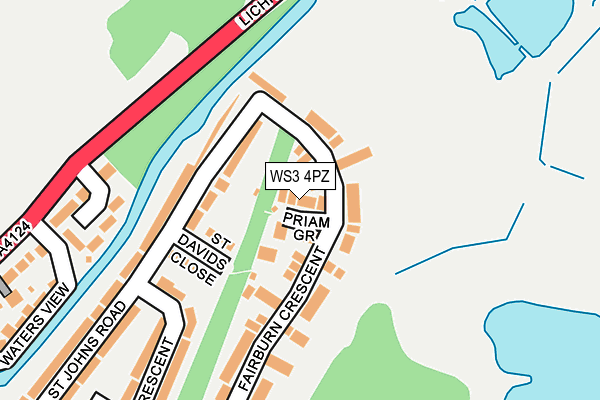 WS3 4PZ map - OS OpenMap – Local (Ordnance Survey)