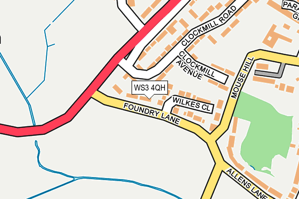 WS3 4QH map - OS OpenMap – Local (Ordnance Survey)