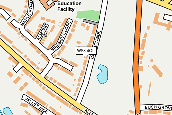WS3 4QL map - OS OpenMap – Local (Ordnance Survey)