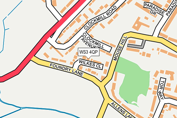 WS3 4QP map - OS OpenMap – Local (Ordnance Survey)