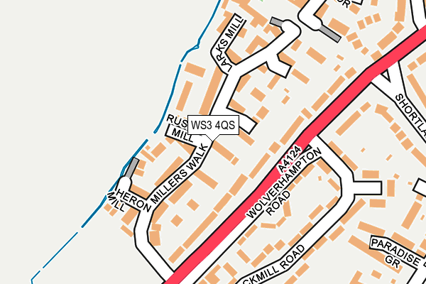 WS3 4QS map - OS OpenMap – Local (Ordnance Survey)
