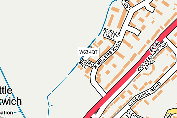 WS3 4QT map - OS OpenMap – Local (Ordnance Survey)