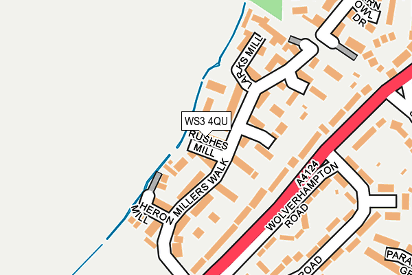 WS3 4QU map - OS OpenMap – Local (Ordnance Survey)