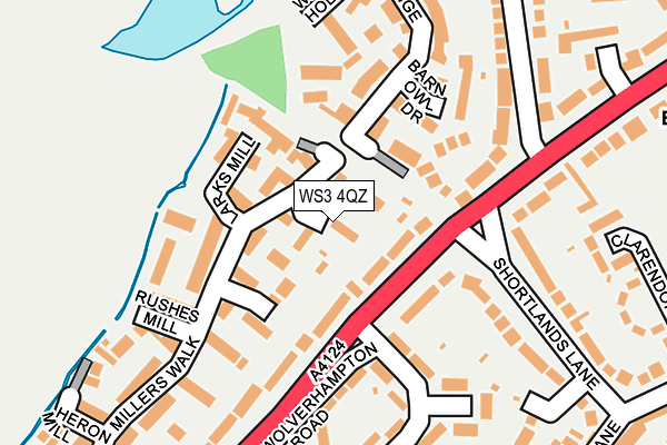 WS3 4QZ map - OS OpenMap – Local (Ordnance Survey)