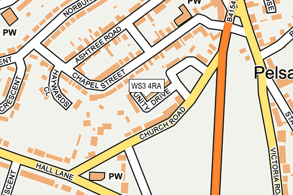 WS3 4RA map - OS OpenMap – Local (Ordnance Survey)