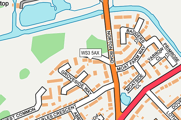 WS3 5AX map - OS OpenMap – Local (Ordnance Survey)