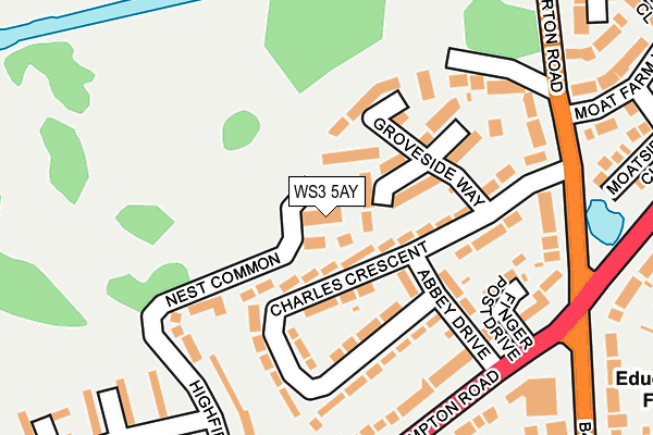 WS3 5AY map - OS OpenMap – Local (Ordnance Survey)