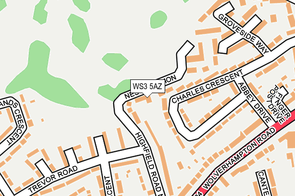 WS3 5AZ map - OS OpenMap – Local (Ordnance Survey)