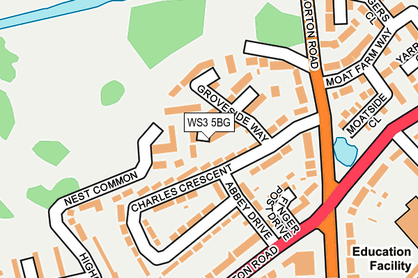 WS3 5BG map - OS OpenMap – Local (Ordnance Survey)