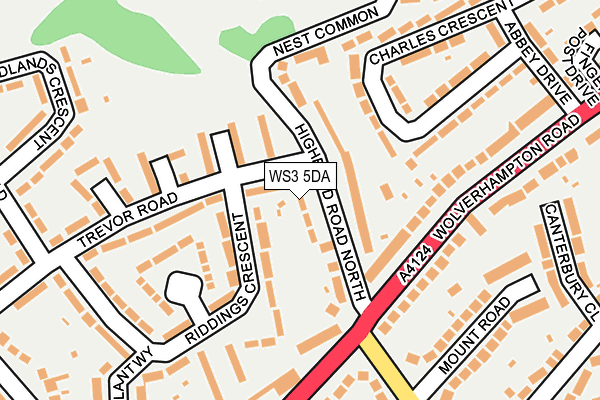 WS3 5DA map - OS OpenMap – Local (Ordnance Survey)