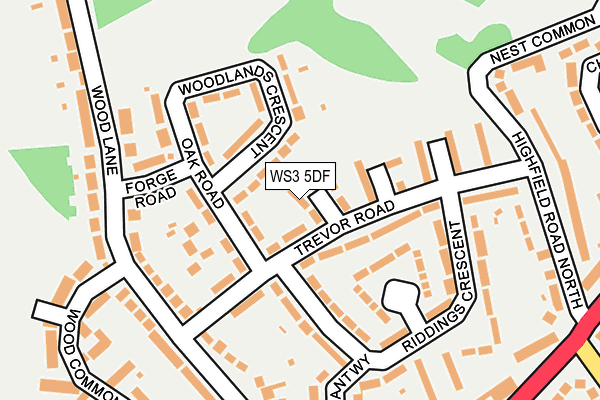WS3 5DF map - OS OpenMap – Local (Ordnance Survey)