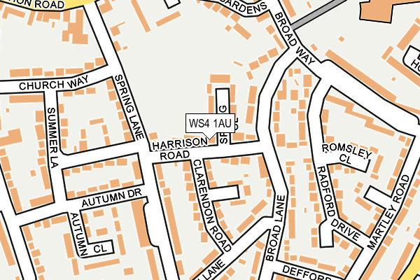 WS4 1AU map - OS OpenMap – Local (Ordnance Survey)