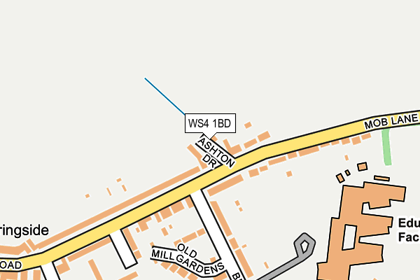 WS4 1BD map - OS OpenMap – Local (Ordnance Survey)