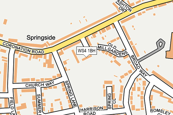WS4 1BH map - OS OpenMap – Local (Ordnance Survey)