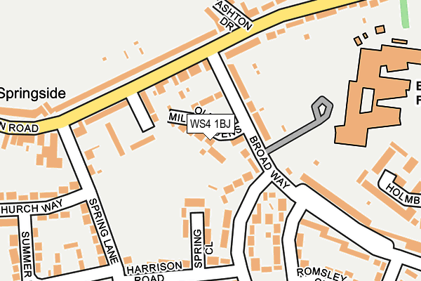 WS4 1BJ map - OS OpenMap – Local (Ordnance Survey)