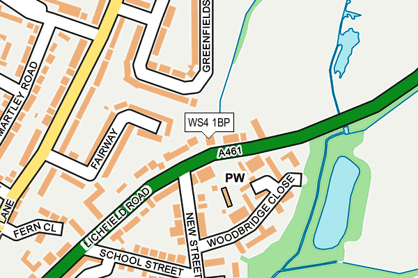 WS4 1BP map - OS OpenMap – Local (Ordnance Survey)