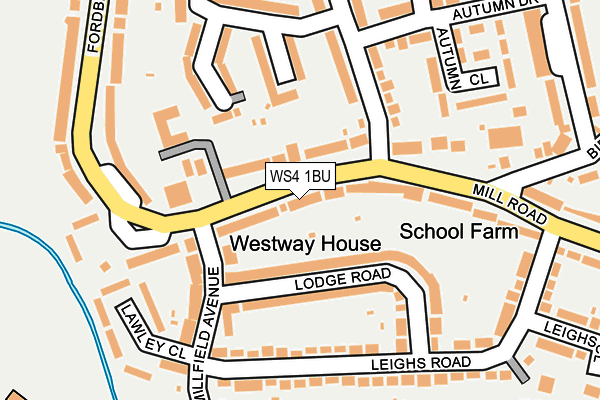WS4 1BU map - OS OpenMap – Local (Ordnance Survey)