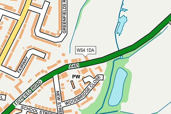 WS4 1DA map - OS OpenMap – Local (Ordnance Survey)