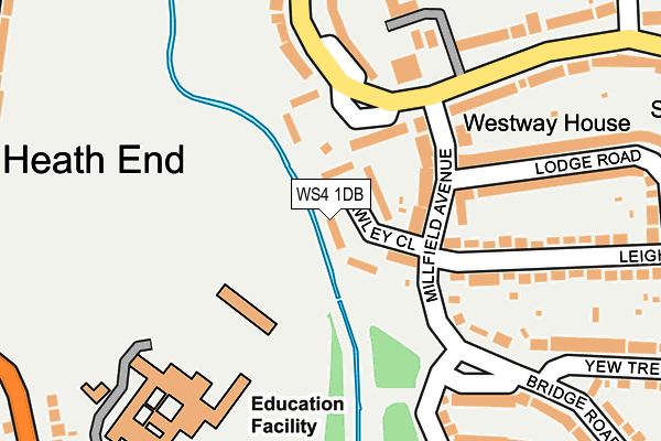 WS4 1DB map - OS OpenMap – Local (Ordnance Survey)