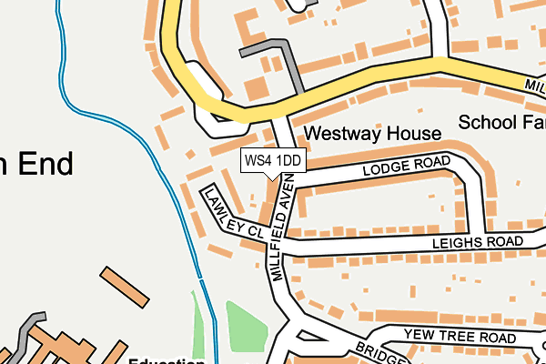 WS4 1DD map - OS OpenMap – Local (Ordnance Survey)