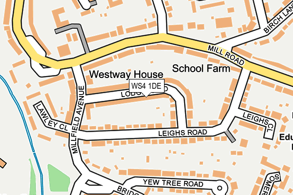 WS4 1DE map - OS OpenMap – Local (Ordnance Survey)