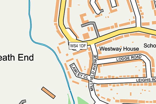 WS4 1DF map - OS OpenMap – Local (Ordnance Survey)