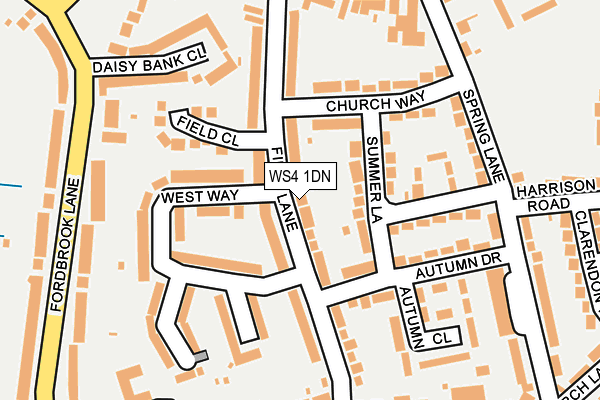 WS4 1DN map - OS OpenMap – Local (Ordnance Survey)