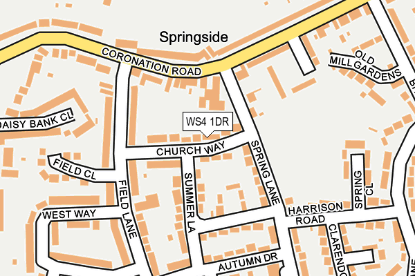 WS4 1DR map - OS OpenMap – Local (Ordnance Survey)
