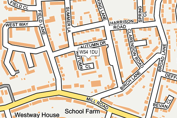 WS4 1DU map - OS OpenMap – Local (Ordnance Survey)