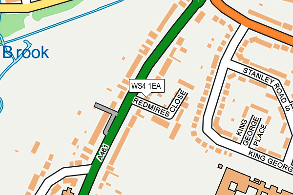 WS4 1EA map - OS OpenMap – Local (Ordnance Survey)