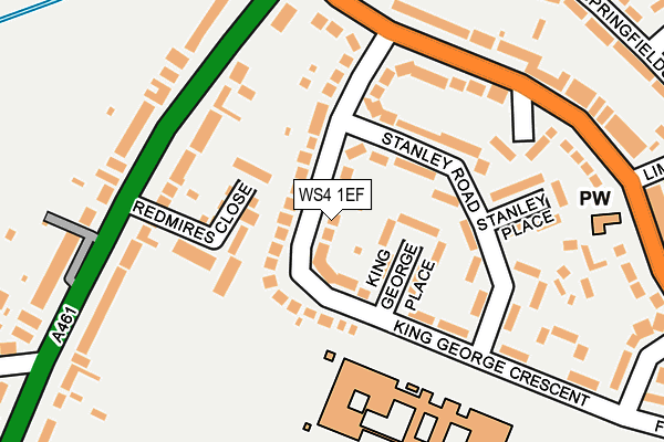 WS4 1EF map - OS OpenMap – Local (Ordnance Survey)