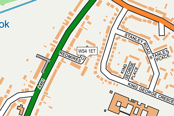 WS4 1ET map - OS OpenMap – Local (Ordnance Survey)