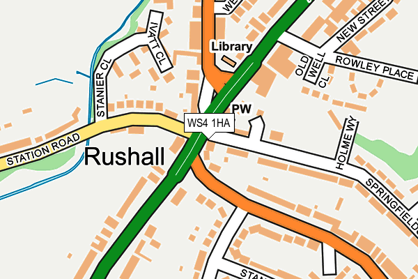 WS4 1HA map - OS OpenMap – Local (Ordnance Survey)