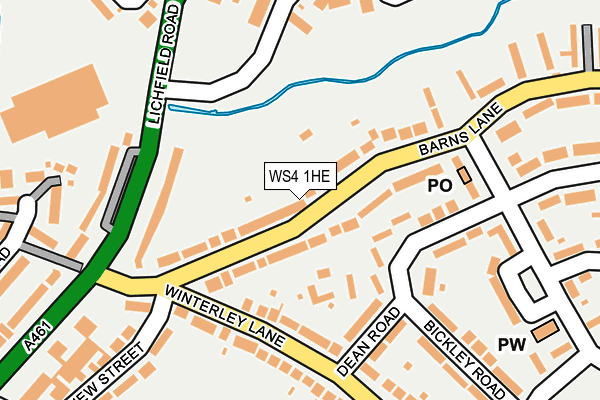 WS4 1HE map - OS OpenMap – Local (Ordnance Survey)