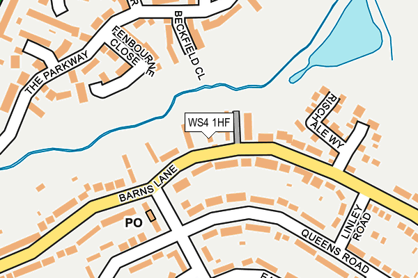 WS4 1HF map - OS OpenMap – Local (Ordnance Survey)