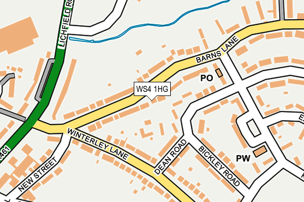 WS4 1HG map - OS OpenMap – Local (Ordnance Survey)