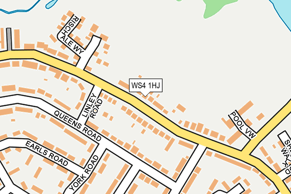 WS4 1HJ map - OS OpenMap – Local (Ordnance Survey)