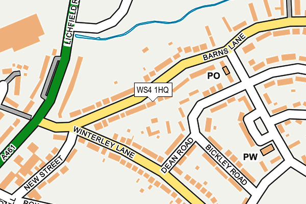 WS4 1HQ map - OS OpenMap – Local (Ordnance Survey)