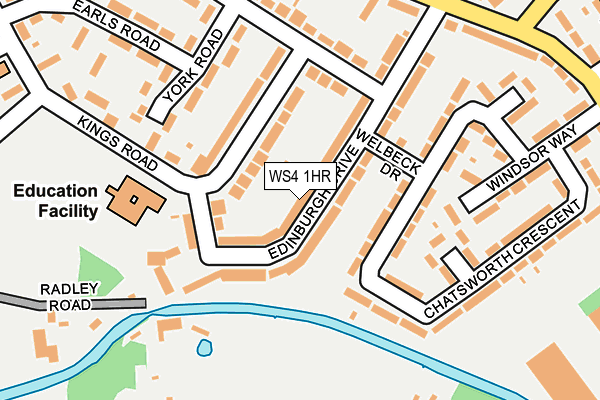 WS4 1HR map - OS OpenMap – Local (Ordnance Survey)