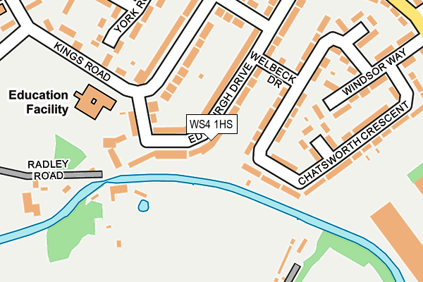 WS4 1HS map - OS OpenMap – Local (Ordnance Survey)