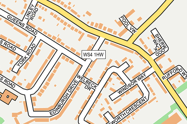WS4 1HW map - OS OpenMap – Local (Ordnance Survey)