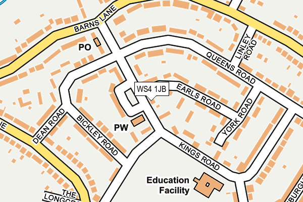 WS4 1JB map - OS OpenMap – Local (Ordnance Survey)