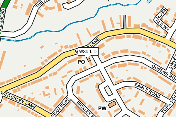 WS4 1JD map - OS OpenMap – Local (Ordnance Survey)