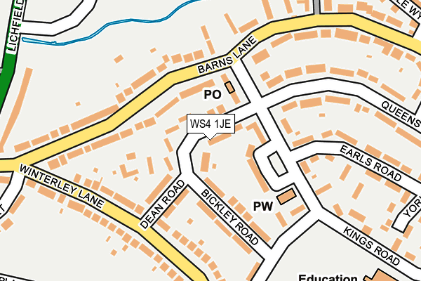 WS4 1JE map - OS OpenMap – Local (Ordnance Survey)