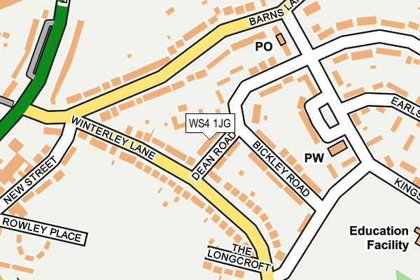 WS4 1JG map - OS OpenMap – Local (Ordnance Survey)