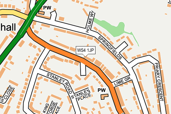 WS4 1JP map - OS OpenMap – Local (Ordnance Survey)