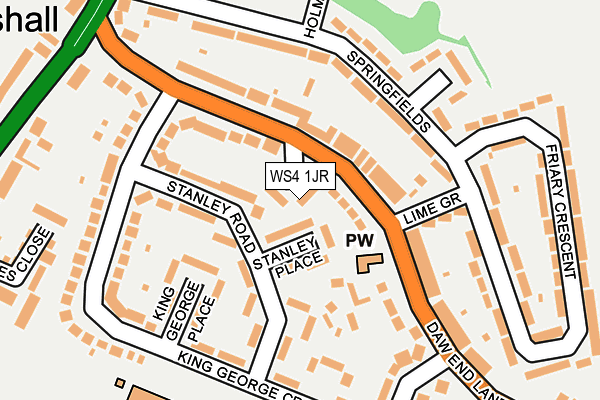 WS4 1JR map - OS OpenMap – Local (Ordnance Survey)
