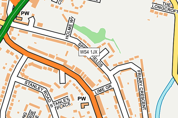 WS4 1JX map - OS OpenMap – Local (Ordnance Survey)