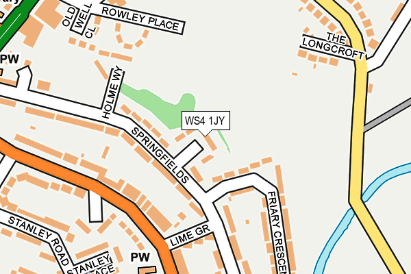 WS4 1JY map - OS OpenMap – Local (Ordnance Survey)