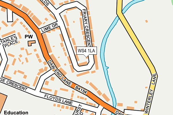 WS4 1LA map - OS OpenMap – Local (Ordnance Survey)